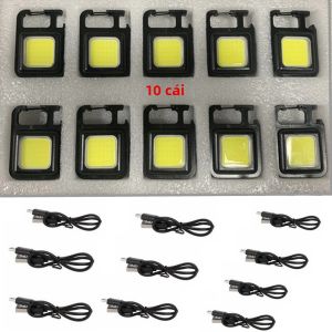 Đèn Pin Mini COB Siêu Sáng Có Móc Khóa Đèn Sạc Di Động Tích Hợp Nam Châm 4 Chế Độ Chiếu Sáng Chống Nước Đèn Cắm Trại 5W LED