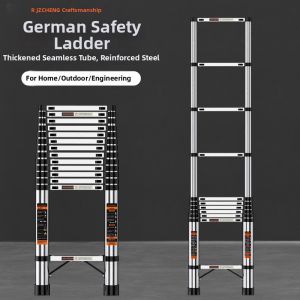 Customized Stainless Steel Thick Bamboo Extendable Ladder