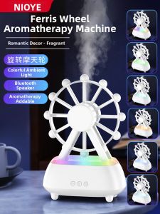 NIOYE | Aroma Diffuser Humidifier With Bluetooth Speaker Rotating Ferris Wheel Multicolor LED