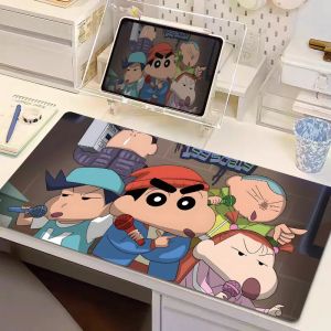 Bandai | Crayon Shin-chan XXL Miếng Lót Chuột Hoạt Hình Dễ Thương Chống Trơn Trượt Để Bàn Thảm Cao Su Văn Phòng Bảo Vệ Bàn Phím Thảm Anime Máy Tính Để Bàn Phụ Kiện