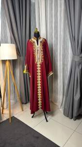 Dubai Fashion Luxurious Arabic Abaya with Exquisite Hand-Made Embroidery in Green and Gold Details Authentic Elegant Unforgettable