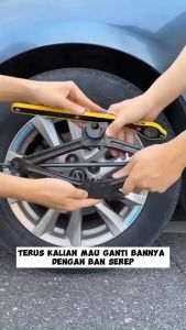 Kunci Dongkrak Mobil Universal Auto Labor-Saving Jack Ratchet Wrench Besi Dongkrak Mobil Wheel Lug Wrench ORIGINAL