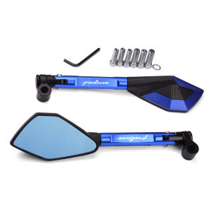 Motorcycle mirror CNC side Rearview Blue Anti-glare Mirrors For Bajaj Pulsar 200 NS/200 RS/200 AS 200RS 200NS 180 150 N250