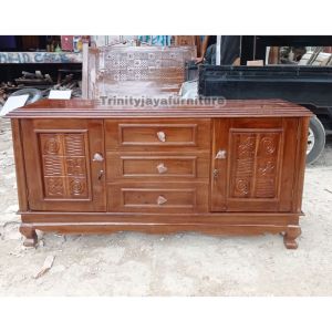 Bufet Tv Pendek Meja Tv Rak Tv Kayu Jati /trinityjayafurniture