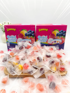 120pcs Lianggui Permen Jelly Buah 4 Rasa Mangga/Stroberi/Jeruk Kenyal Halal