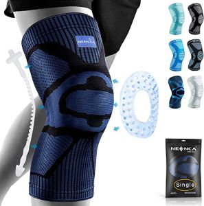 NEENCA Knee BraceKnee Compression Sleeve Support with Patella Gel Pad & Side Spring Stabilizers Knee Protector for RunningMeniscus TearArthritisJoint Pain ReliefACLInjury Recovery (1 Unit)