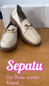 Sepatu Wanita Flat Slip-On Kulit Import