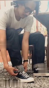 Celana Pria Jeans Selvedge Denim 15Oz Sunforize Accent Denim Black Indigo