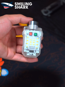 Smiling Shark TIP058 Super Bright Flashlight LED Wave sensor Work Light 8Mode Type-c Rechargeable Key chain light Waterproof convenient super durable Night Fishing traveling