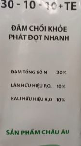 (Gói 500g) Growth 30-10-10 +TE: phân bón lá cao cấp nhập của Châu Âu - đâm chồi khỏe phát đọt nhanh kéo đọt sầu riêng