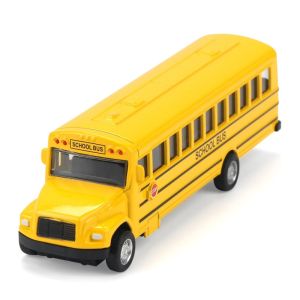 Simulation Alloy School Bus Inertia Toys Car Model Pull Back Car Interactive Toys Car Collection Educational Boy Gifts