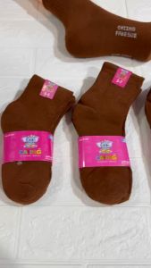 ถุงเท้านักเรียน 12คู่ ถุงเท้าลูกเสือ สีน้ำตาล ครบไซร์ พร้อมส่ง