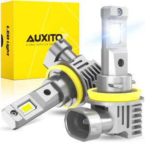AUXITO 2PCS M6 16000LM 72W H11 HB3/9005 LED Headlight Bulbs 6500k Cool White H11/H16(JP) LED Fog light for Car Adjustable Light Bulb For Halogen Replacement