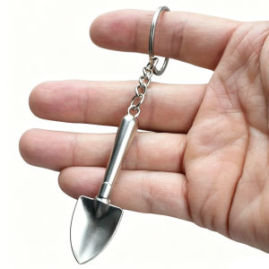 Novelty Mini Shovel Pendant Fun Keychain Tiny Spade Key Ring for Gardening Lovers for Car Keys & Backpacks