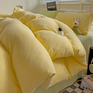 susan | Cheese Yellow Cotton Bedding Set 4 Pieces