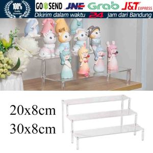 20/30cm Acrylic Stand Display Rak Display Multifungsi Akrilik 3 Tingkat Akrilik Dudukan Tas Pajangan
