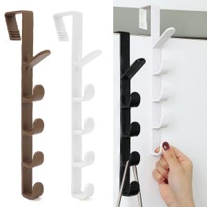 Bedroom Door Hanger Clothes Hanging Rack Over The Door Plastic Home Storage Organization Hooks Purse Holder for Bags Rails