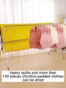 2/3 pole foldable/expandable thick stainless steel drying rack for indoor and outdoor household use portable