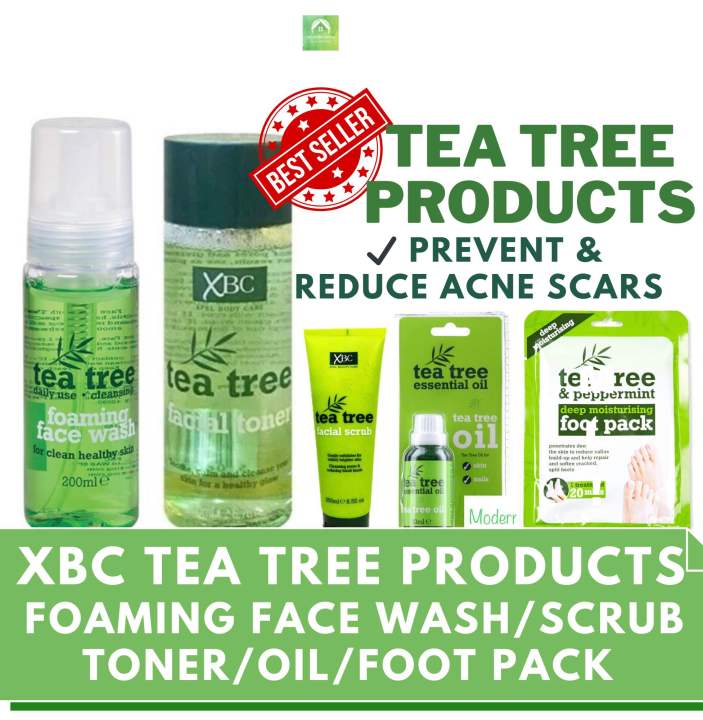 XBC Tea Tree Foaming Face Wash 200ML and Face Wash+ Scrub Bundle ...