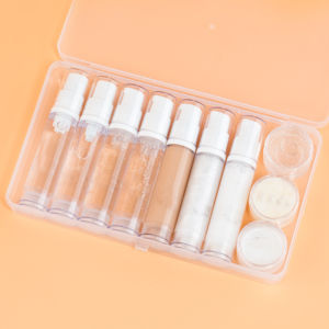 1 Set 5-10ML Clear Empty Refillable Airless Vacuum Pump Cream Lotion and Spray Portable Bottle Set Sample Packing for Toiletries