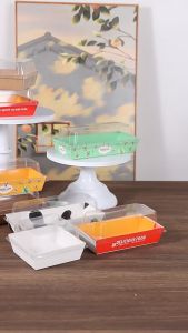 TOLSEN กล่องแซนวิช กล่องเค้กพลาสติก 50ใบ ฝาพลาสติก PET สามารถใช้บรรจุแซนวิชเค้กและอื่น วัสดุเกรดอาหาร