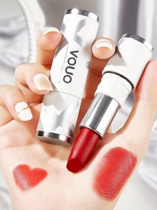 VOUO Velvet Matte Lipstick Long-lasting Color Waterproof Non-stick Cup White Enhancing Lip Makeup Chinese Brand Beauty Tool