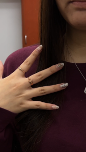 MILLENNE Minimal Petite Cubic Zirconia Rose Gold Stackable Ring with 925 Sterling Silver (MLP-01)
