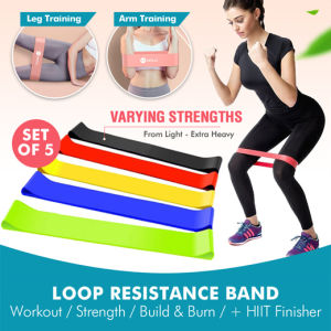 🇸🇬 Resistance Loop Band Set / 5 Levels / Fitness Bands / Fitness Exercise Band / Yoga Bands / Resistance Band Set / Pull Up Assist Band / Heavy Duty Loop Band / Pull Up Bar Band / Exercise Band / Stretch Band / Unlimited