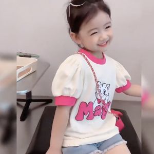 Kyiibaby Girl Summer new children POLO shirt fashionable western girl half sleeve kybb201