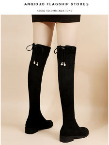 รองเท้าบูทยาวถึงเข่าสำหรับผู้หญิง ฤดูใบไม้ร่วง/ฤดูหนาว รองเท้าบูทส้นสูง ทรงเข้ารูป รองเท้าบูทยางยืด รองเท้าบูทผู้หญิง รองเท้าบูทแฟชั่น