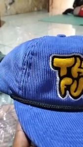 Topi Pria Corduroy Ropehat Blue Nino Grafitty Thisplan