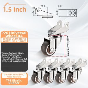 FANGXIANSHENG | Quiet Rubber Swivel Casters