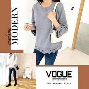 LH.Sunshine จัดส่งที่รวดเร็ว เสื้อผ้าแฟชั่นผู้หญิงเนื้อผ้านิ่มใส่สบายไม่ร้อนปลายแขนแต่งลายลูกไม้ดูดีเว่อร์ ราคาหลักสิบ ใครได้ไปคุ้มแน่นอน