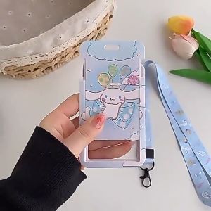 [SG] Cartoon Ezlink Card Lanyard Holder Retractable Keychain Pass Holder Student ID Tag Card Holder with lanyard