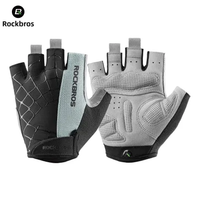 RockBros | Găng Tay Đạp Xe Ngón Ngắn Hấp Thụ Sốc Thoáng Khí Mùa Hè