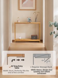 MANHAOSHI | Entryway Zen Table Console Against the Wall