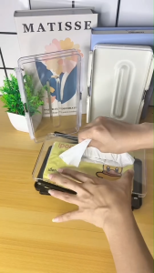 CHOMA กล่องทิชชู่ แบบพับได้ กล่องใส่ทิชชู่ มินิมอล อะคิลิคใส่กระดาษชำระ ในห้องรับแขก มี 3 สี ยืดสงได้ 10 cm.