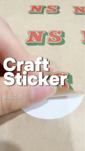 👉CRAFT STICKER 6-8CM👈Custom Sticker Label | Own Design | Kraft Sticker l  牛皮纸贴纸