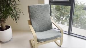 1Pc Nordic T-Jacquard Poang Chair Pad Slipcover with Strap Soft Single Sofa Cover Washable Armchair Protector Living Room Home