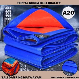 TERPAL plastik A20 KUNING UKURAN 3x3meter 3x4meter waterproof tahan panas dan air hujan
