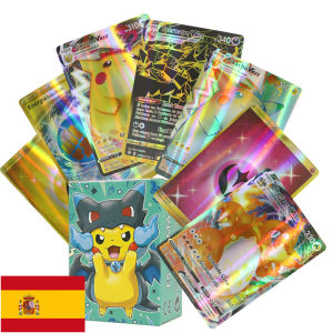100Pcs All Shiny Spanish Pokémon cards Rare Vmax TAG TEAM V Energy Card Collectible Card pokemon Trading card
