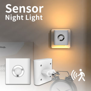 Motion Sensor Night Light EU Plug In Wall Lamp Up and Down Lighting Bedroom Staircase Hallway Toilet Light Warm White 220V 240V