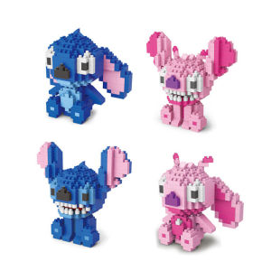 Anime Stitch Building Blocks Toy Lego Compatible Nano Diamond Bricks Stitch and Lilo Figures Kids Puzzle Toys