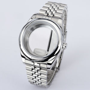 36mm 40mm Luxury Men Watch Case Strap Sapphire For Datejust SK Seiko Nh35 Nh36 Miyota8215 Movement Rose Gold Silver Cases Parts