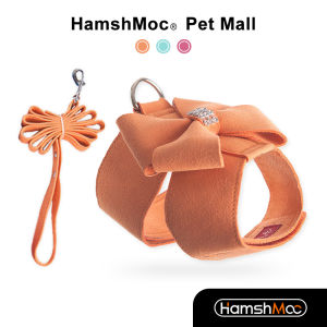 HamshMoc Adjustable Dog Harness and Leash Set Soft Pet Harness Lightweight Durable Leash Hook Design Quick Release for Small Medium Dogs