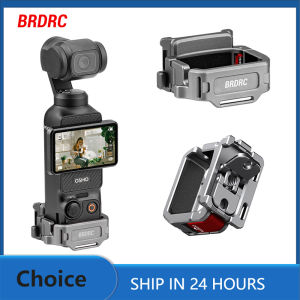 BRDRC Extension Frame for DJI Pocket 3 Accessories Multifunction Cage With Cold Shoe Bicycle Stand/Chest Strap Mount Adapter