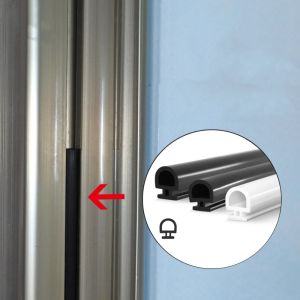 10M Silicone Sealing Strip for Doors and Windows Windproof Warm Durable Shock-absorbing Buffering Anti-collision Sealing Strip