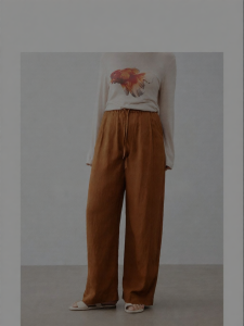 Soft Matte Rayon-Linen Blend Trousers