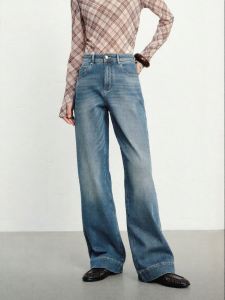 PEACEBIRD | Stylish Flare Wide Leg Jeans