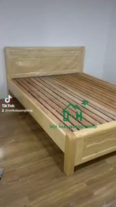 GIƯỜNG GỖ SỒI TỰ NHIÊN CAO CẤP GIAO NHANH HCM